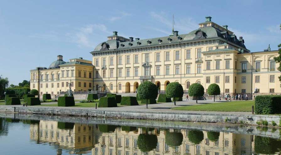 Drottningholm Palace城堡:瑞典斯德哥尔摩古城堡Drottningholm宫,欧洲,欧洲网