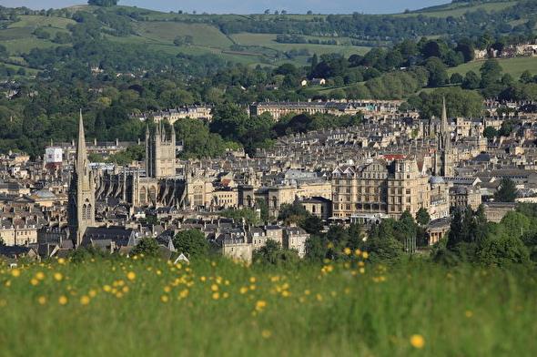 英国世界文化遗产城市-巴斯小镇旅游景点:罗马古浴场遗址Roman Baths,欧洲