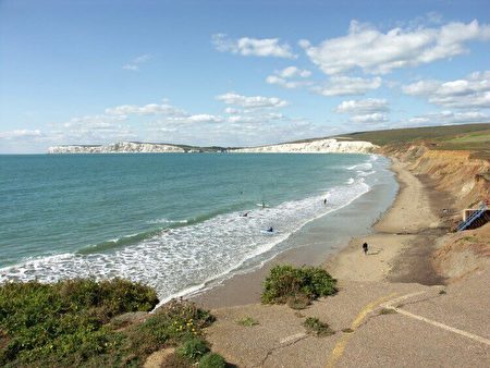 英国怀特岛Isle of Wight海滩：康普顿湾Compton Bay和布鲁克湾Brook,欧洲,欧洲网