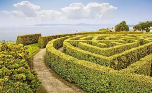 Monte de San Pedro蓝色大海的传说取景地-圣佩德罗山花园迷宫-西班牙,欧洲,欧洲网