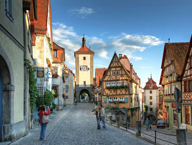 罗腾堡Rothenburg：德国中世纪明珠-红色古堡小镇罗腾堡,欧洲,欧洲网