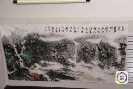 中国画家张涌书画作品参加俄罗斯符拉迪沃斯托克中国书画展,欧洲