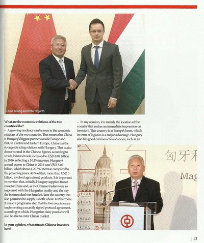 匈牙利主流英文媒体《GLOBS》驻匈牙利大使段洁龙专访,欧洲,欧洲网